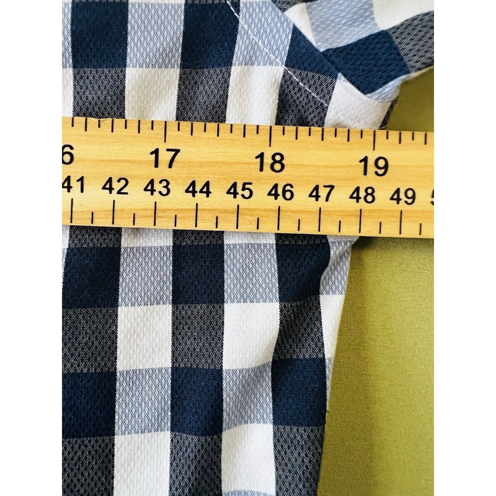 Banana Republic Shirt Mens Small Blue Check Plaid Long Sleeve Camden Fit - Picture 4 of 9